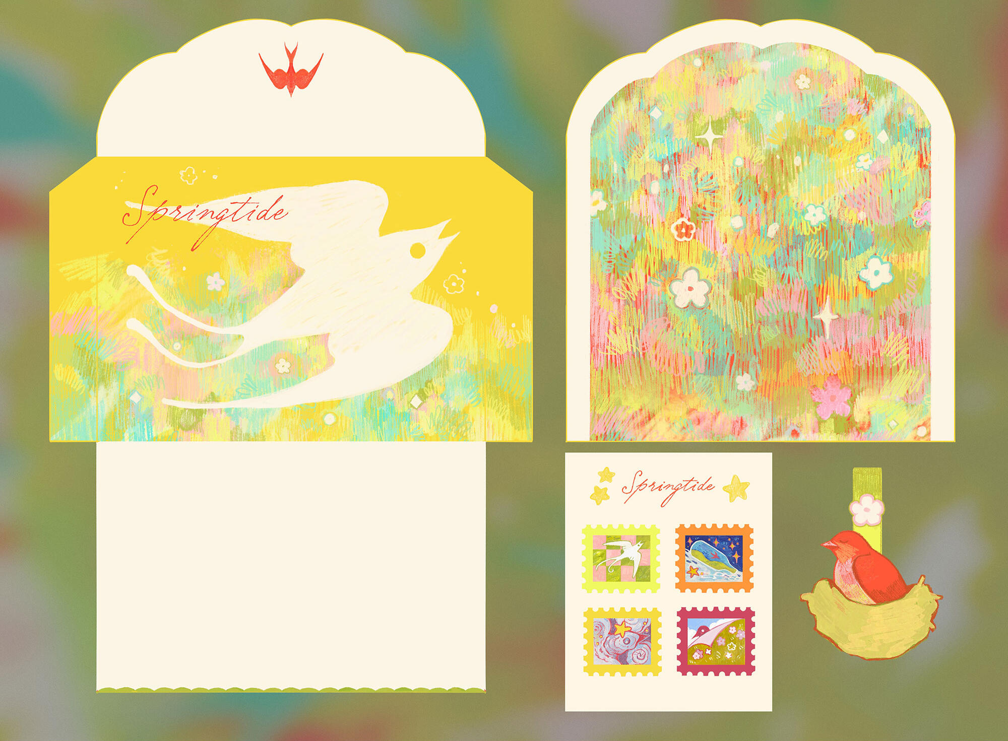 Stationery-set drawing